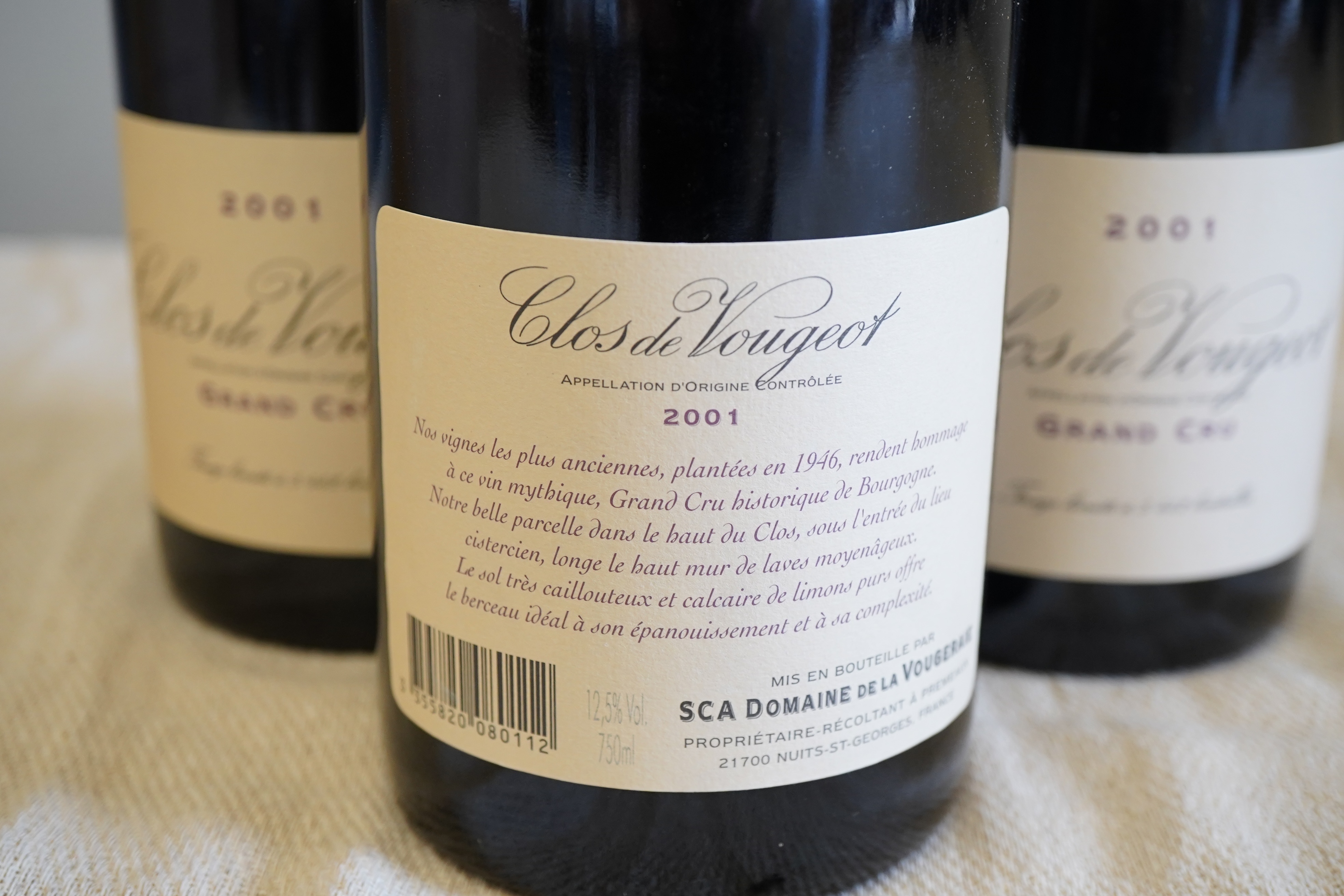 Domaine de la Vougeraie, Clos Vougeot, 2001
